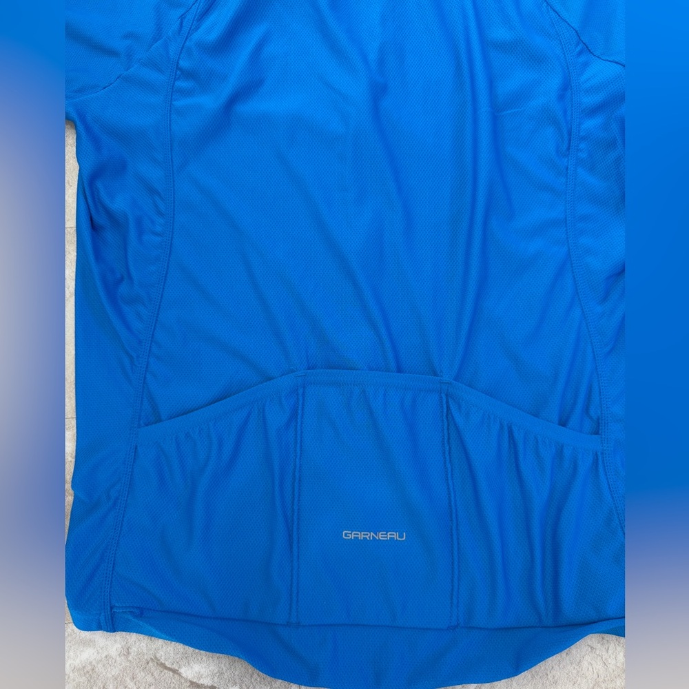 GARNEAU Men’s Cycling Jersey Blue with Back Pockets M - Picture 3 of 5